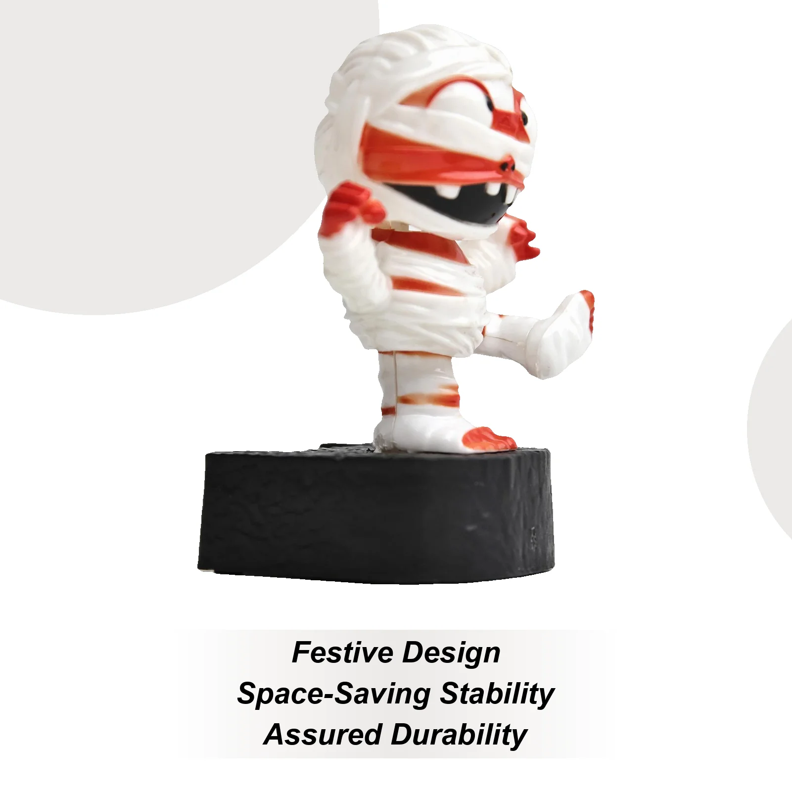

Solar Power Car Dashboard Decorations Mummy Shaking Head Dashboard Ornament Solar Powered Small Halloween Decor For Vehicle Auto