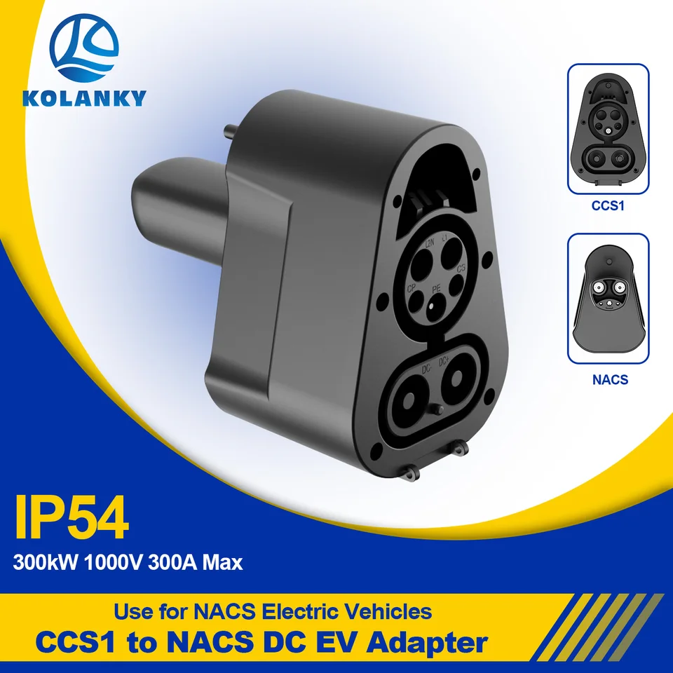 콜랑키 CCS1에서 NACS로 300KW 최대 1000V DC 전기차 충전 어댑터 DC 전기차 커넥터 테슬라 Y/S/3 전기차용 고속 충전 썸네일 7
