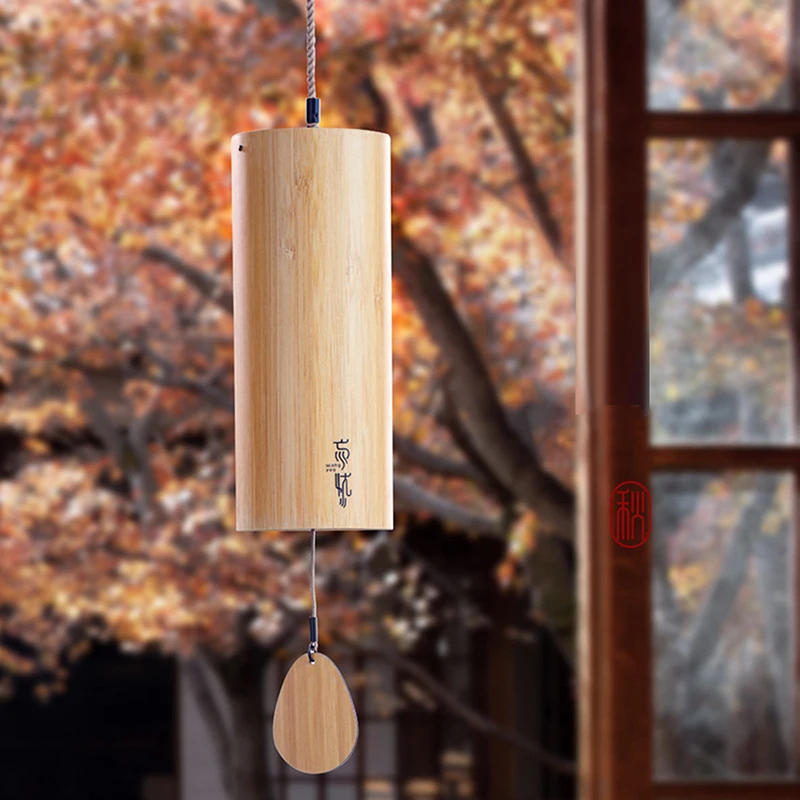 Wind Chimes Bamboo Chord Handmade Musical Windchime Outdoor Garden Patio Home Decor Meditation Bell Yoga Sound Healing Gifts