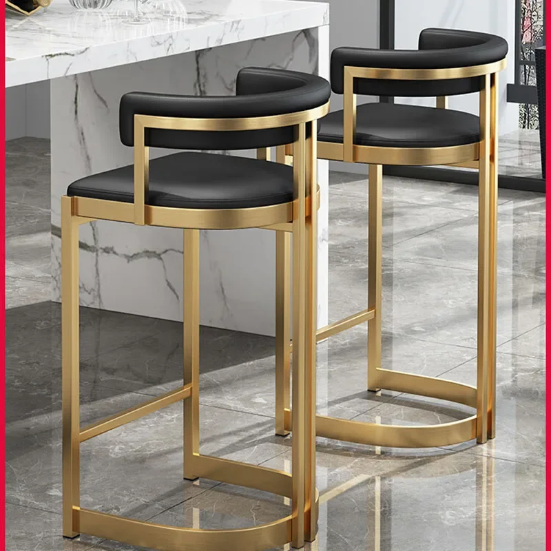 

Modern Counter Bar Chairs High Modern Gold Bedroom Dining Chairs Loft Restaurant Sillas De Comedor Designer Furniture GY50LJ