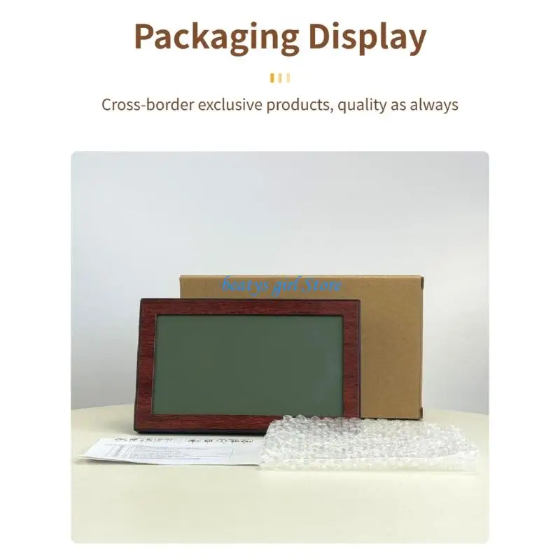 C7AB Voice Control LCD Digital Clock With Temperature Humidity Calendar Display