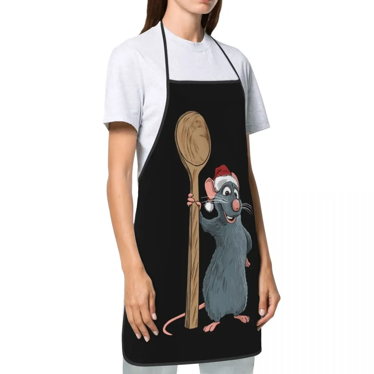 Unisex Remy Ratatouille Christmas Apron Kitchen Chef Cooking Baking Bib Men Women Cartoon Tablier Cuisine for Painting