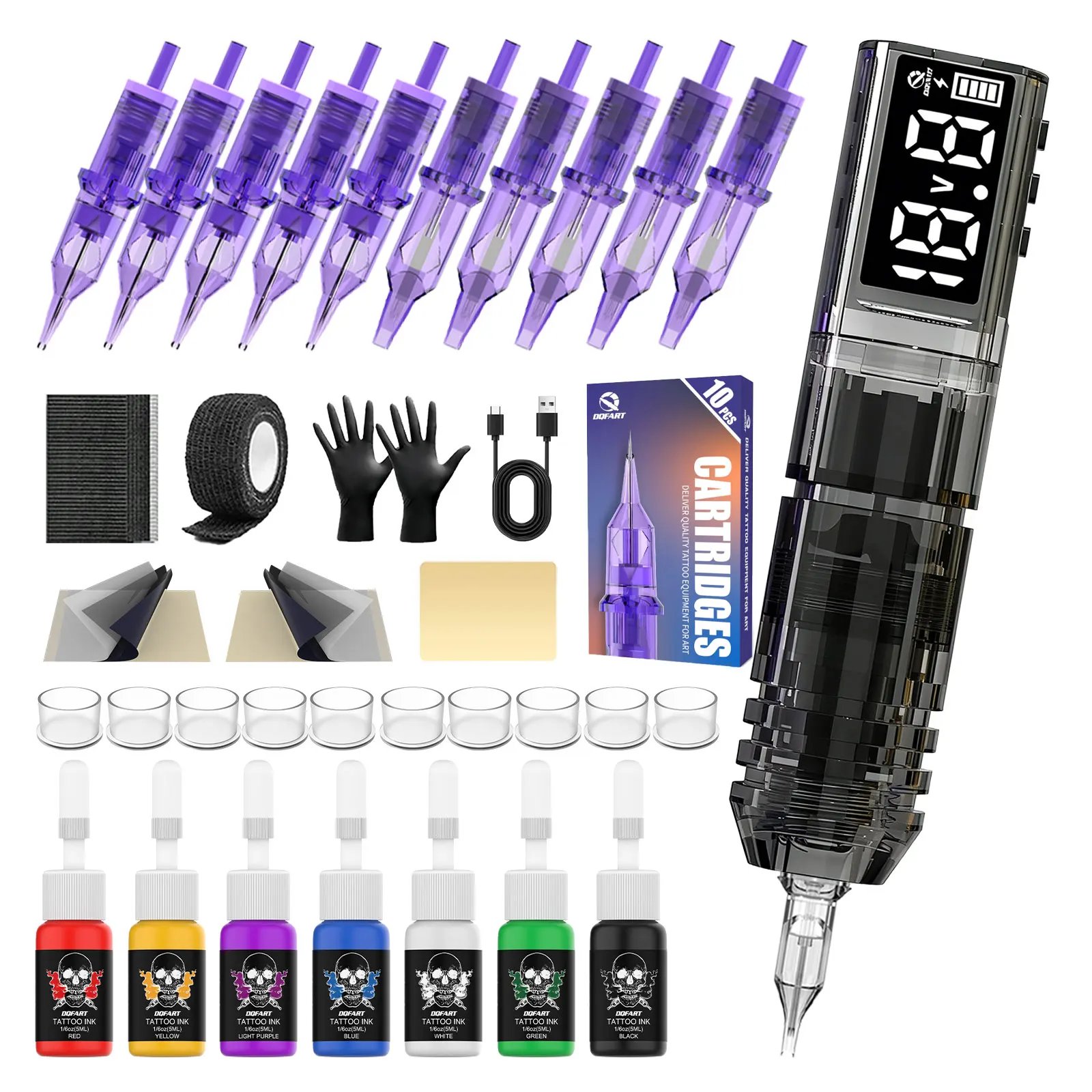 

Tattoo kit Wireless Tattoo Pen 1600mAh Tattoo Machine Tattoo Needle Tattoo Ink For Tattoo Artists Beginne Tattoo Supplies