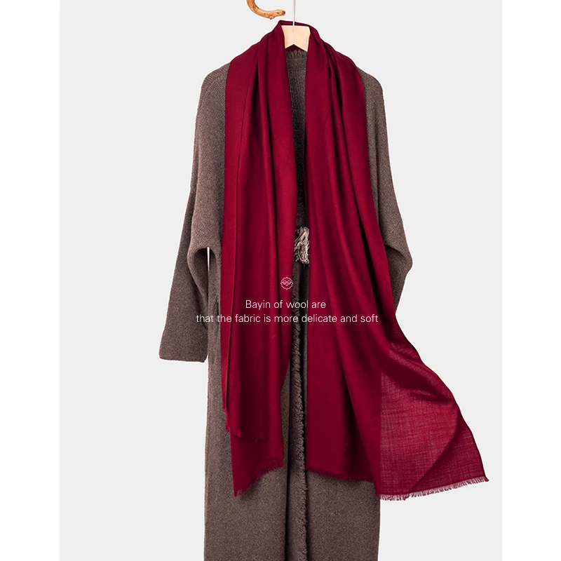 Winter Warm Solid Cashmere Wool  Scarf for Women Large 70*200cm wool Shawl Wraps Bufanda Female Scarves Hijab