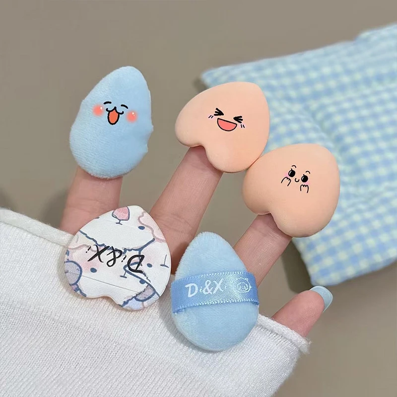DI &XI-Juego de esponjas para pulgar esponjosas, cojín de aire suave de terciopelo, herramienta de maquillaje corrector de mezcla brillante no absorbente