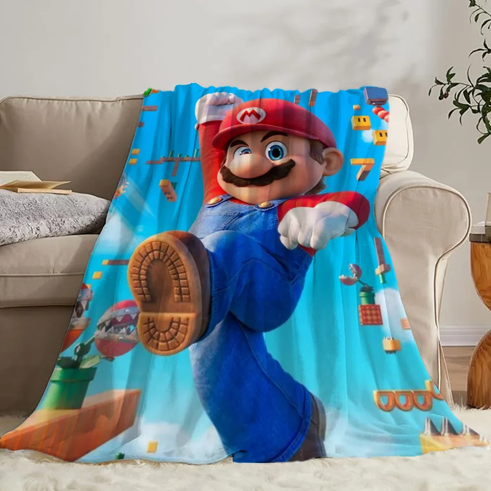 Picnic Blanket Bed Super-Mario Decorative Blankets for Sofa Cobija Fluffy Plaid Luxury Bedding Home and Decoration Throw Knee &