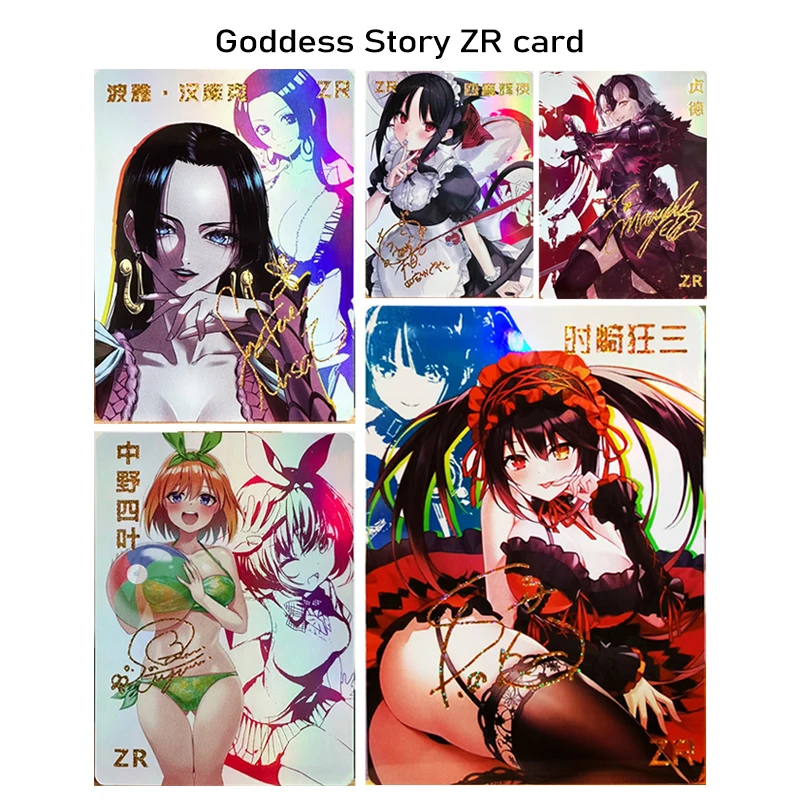 Rare ZR Goddess Story Hancock Nightmare Bronzing Anime characters Children\'s toys collection Game cards Christmas Birthday gifts