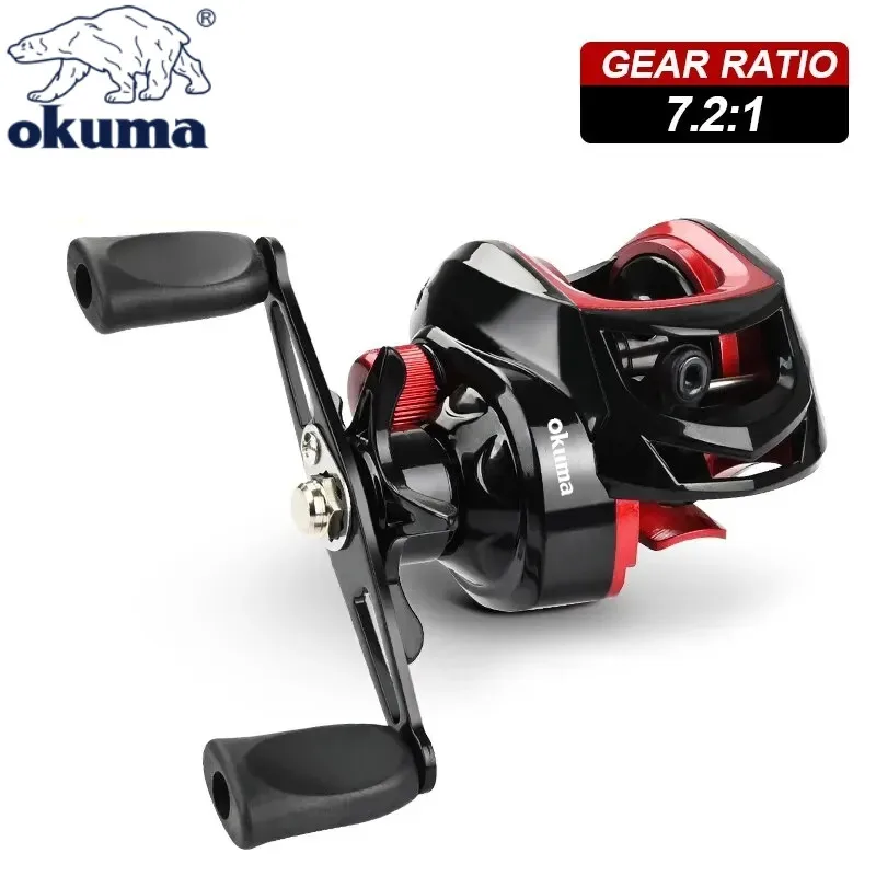 OKUMA Fishing Reel Professional Ultra Light 7.2.1 Gear Ratio Carp Baitcasting Wheel Carp Fishing Casting Reel