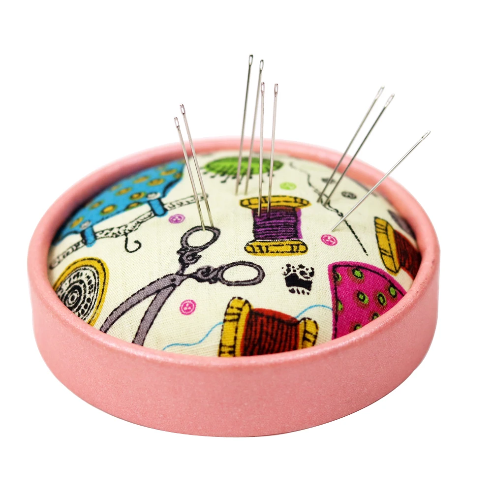 1Set Portable Home Travel Sewing Kits Box Sewing Pattern Fabric Pincushion Needle Threader Threads Scissors Mini Sewing Tools