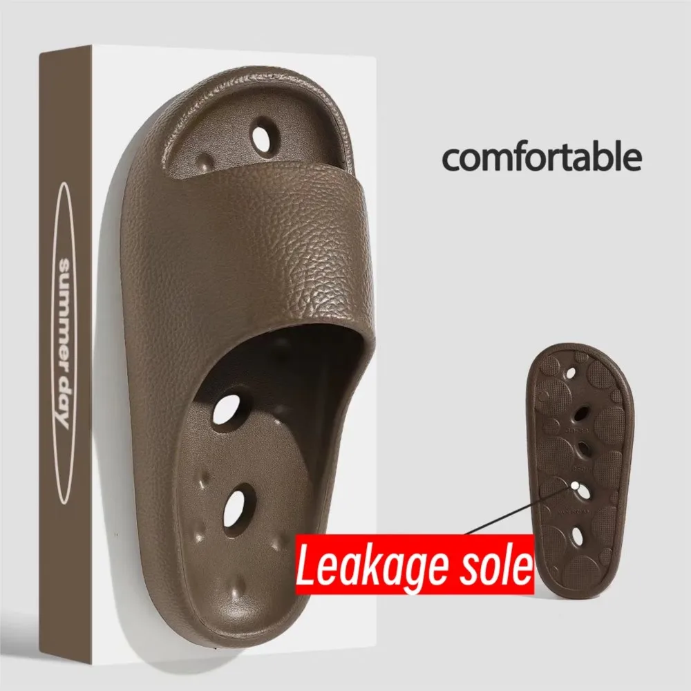 

New Eva Slippers For Men Women Indoor Home Anti Slip Straight Drag Quick Drying Bathroom Leak Cooling Slippers Chinelo Feminino
