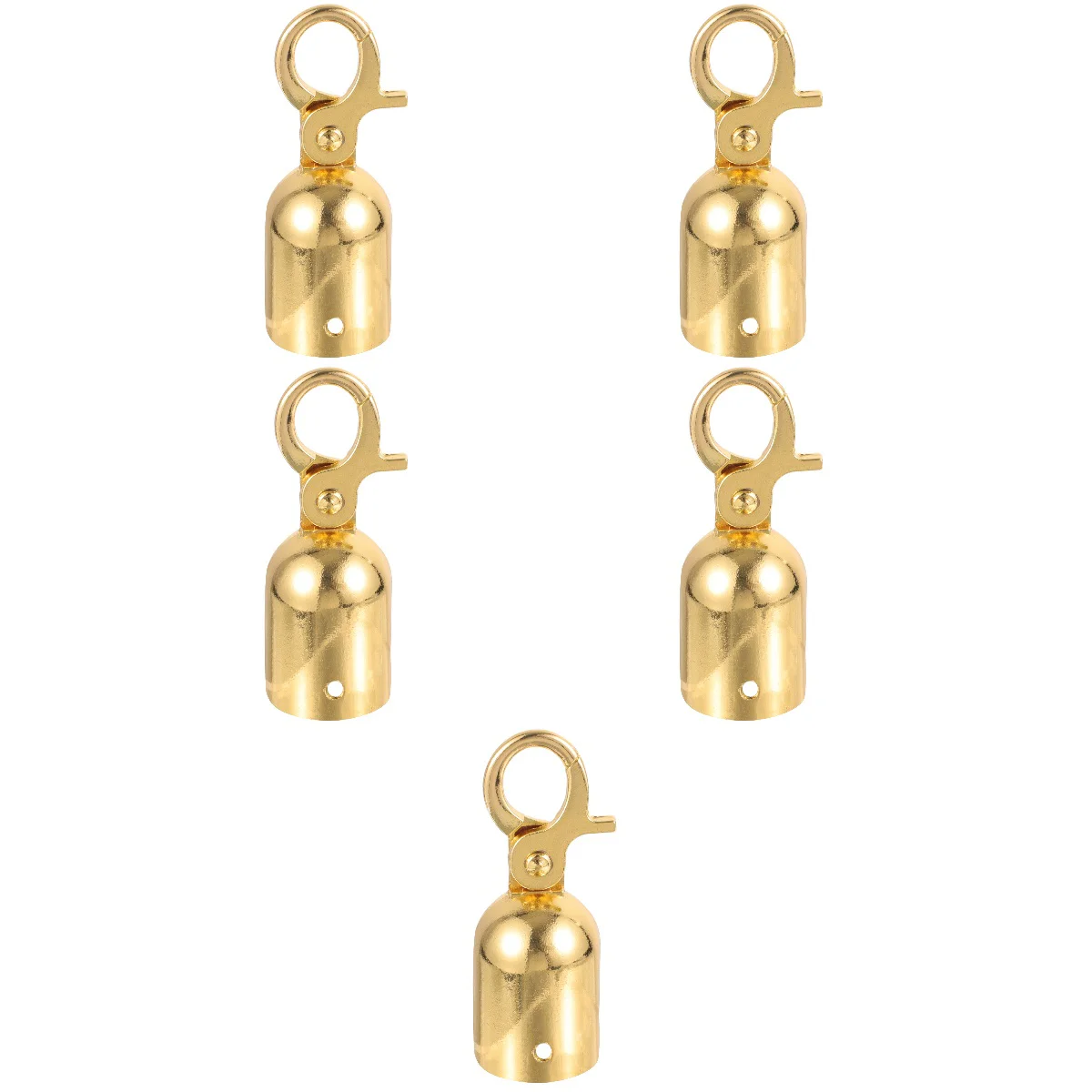 5 Pieces Rope End Stop Decking Fittings Stopper Cord Ends Snap Stainless Steel