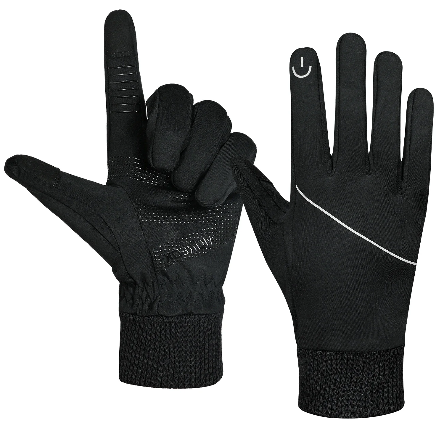 

MOREOK Winter Thermal Gloves, Windproof Touch Screen Warm Gloves for Driving,Cycling,Riding,Running for Men Women