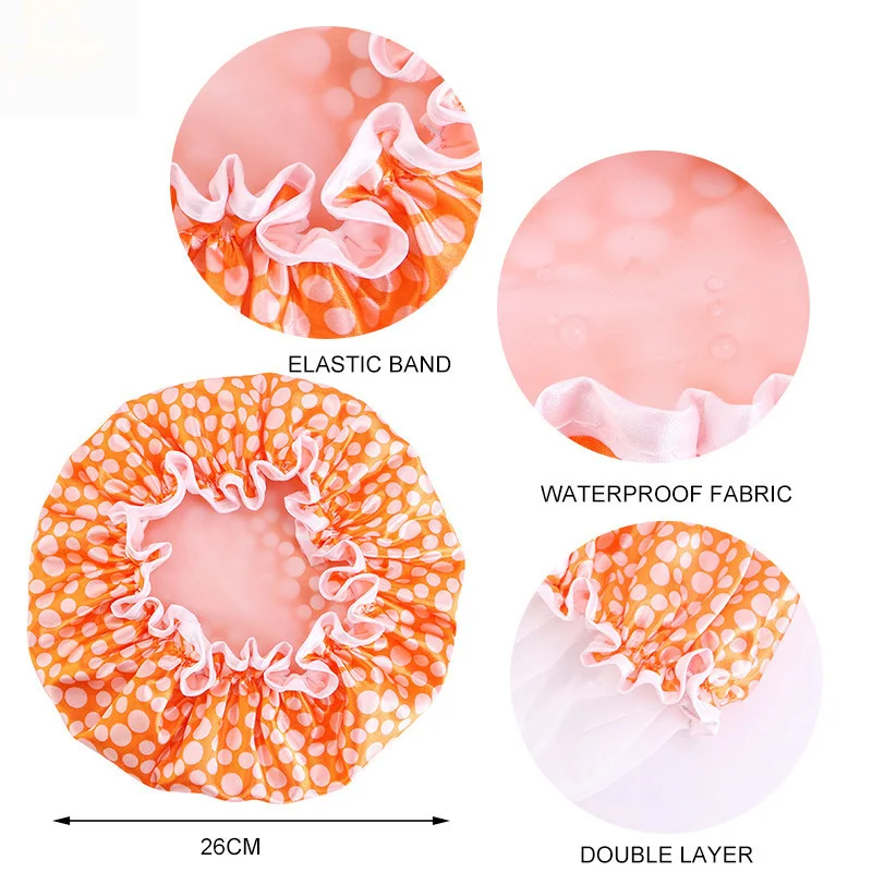 Children's Waterproof Shower Cap Printed Bonnet kids sleeping cap Cute Bath Care Products