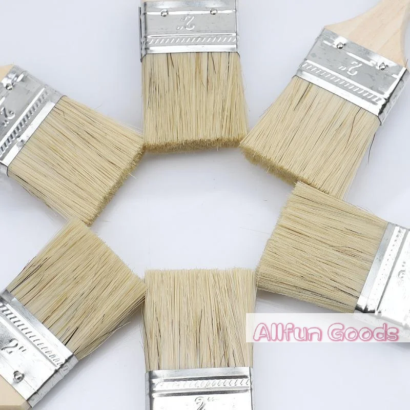 10pcs Small Paint Brush Suitable For Art Handwork Painting Dyeing Varnish Glue Application Wooden Handle Indoor/Outdoor Repair