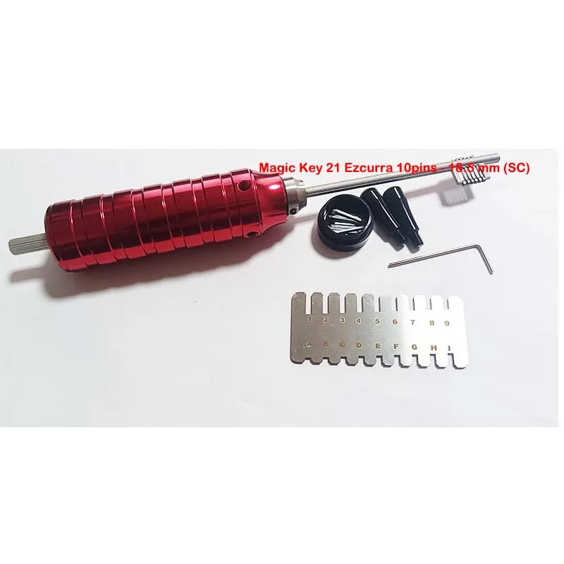 Haoshi Magic Key 21 Ezcurra 10 pin - 18,5 mm (SC) Serrature a doppia punta Master Key Decodificatore Strumenti per fabbro