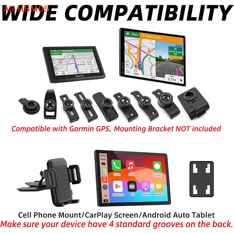 (HB05)CD Slot Mount For Carplay Screen 17mm Ball For Cell Phone In-Car 4