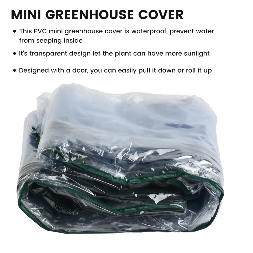 Cover Greenhouse Cover Spare Supply Parts Plant Cover Plastic Transparent PVC Plants Grow Accessories House Cover