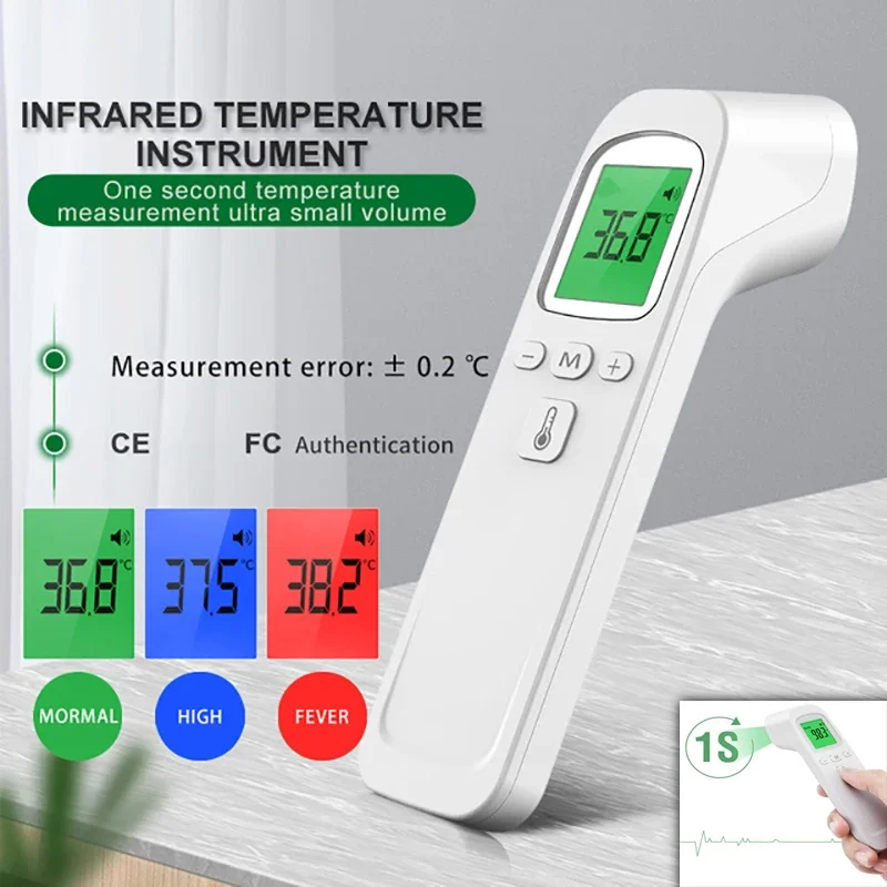 AiQUE Termometr na podczerwień Cyfrowy wyświetlacz LCD Pomiar ciała Dzieci Dorosły Gorączka IR Dzieci Bezdotykowy Termometro