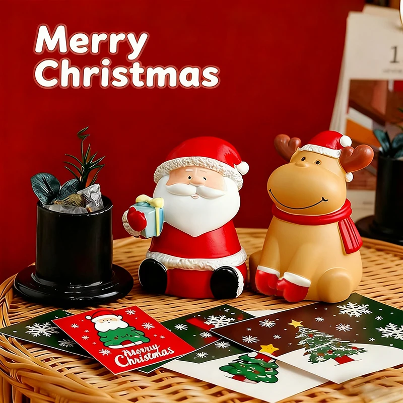 

Christmas Deer Aromatherapy Essential Oil Storage Jar Santa Claus Can Home Living Room Bedroom Fragrance Gift Desktop Ornaments