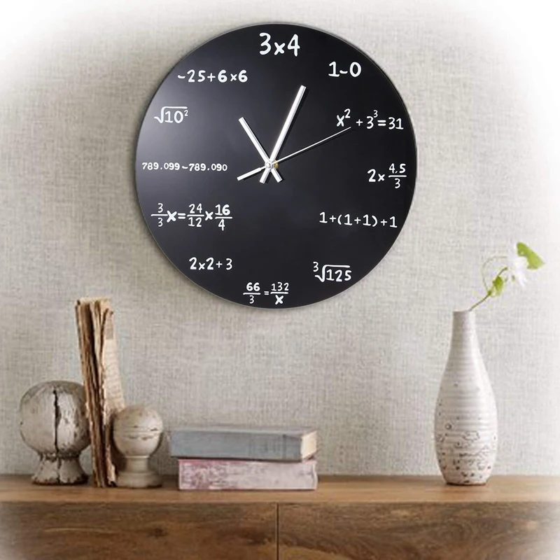 Wall Clock Acrylic Mathematical Formula Clocks Living Room Office Home Diy Decorations Wall Clock Modern Design