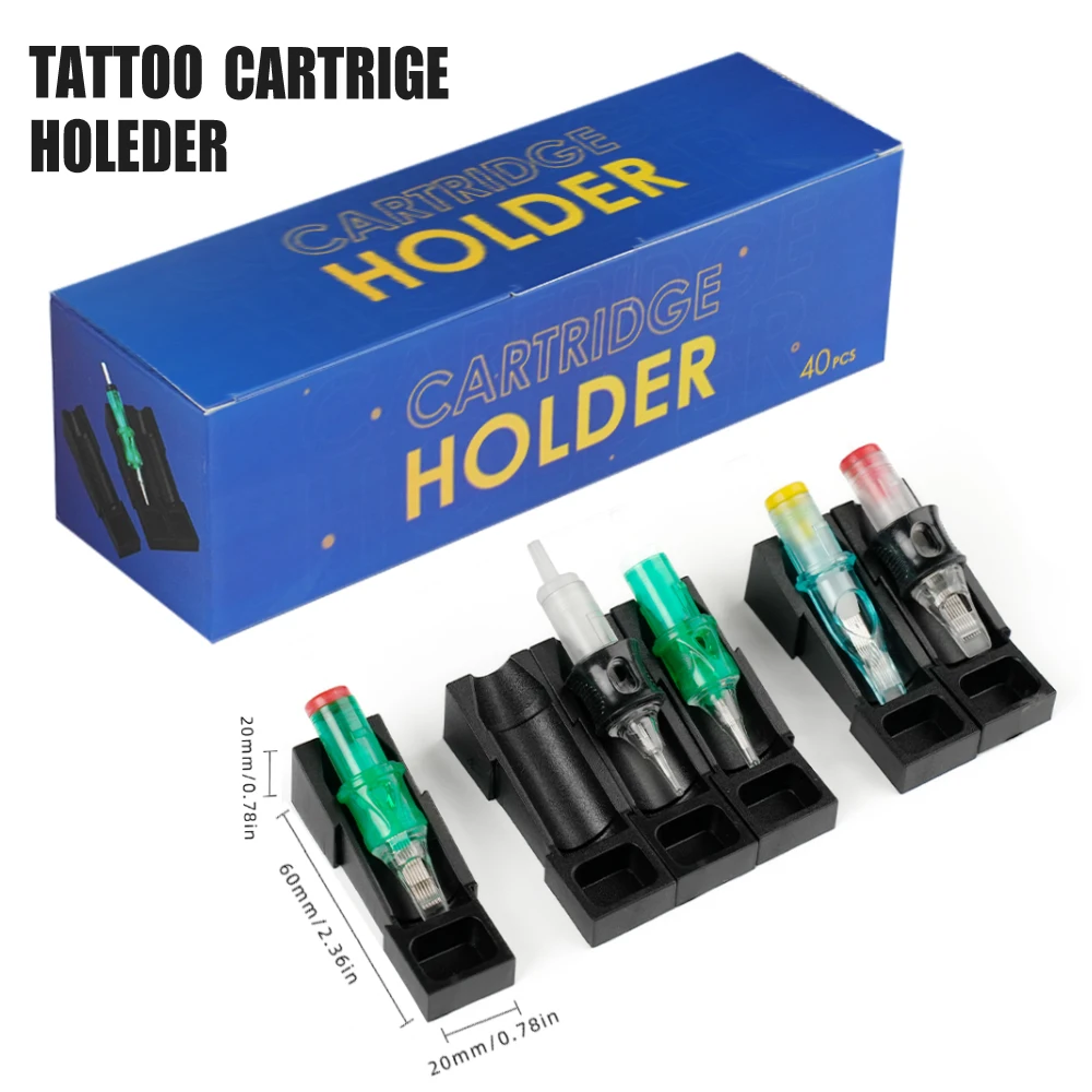 

40pcs Tattoo Needle Holder, Plastic Detachable Splicing Needle Holder, Tattoo Needle Tip Placement Bracket, Tattoo Tray Tools