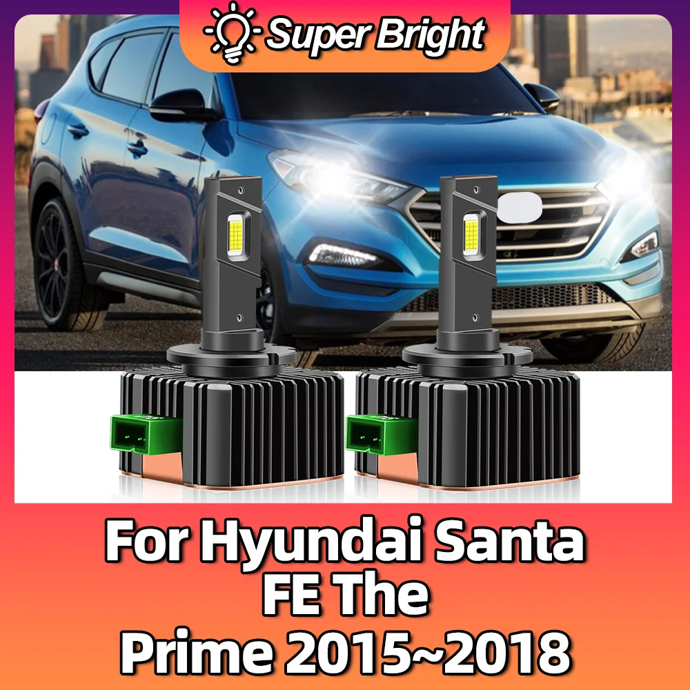 D3S Headlight Bulb HID To LED 3570 CSP 6000K LED Turbo Car Light Super Bright For Hyundai SANTA FE The Prime 2015 2016 2017 2018