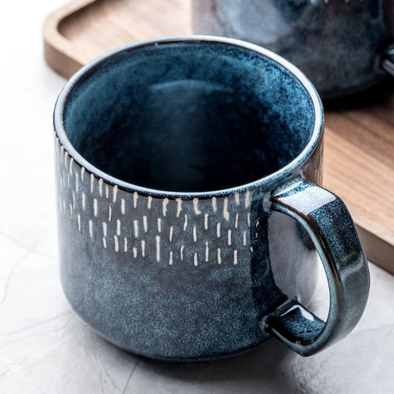 400ML Ceramic Coffee Mug,  Water Cup with Handle for Office Home, Unique Gift for Coffee Lover, Dishwasher & Microwave