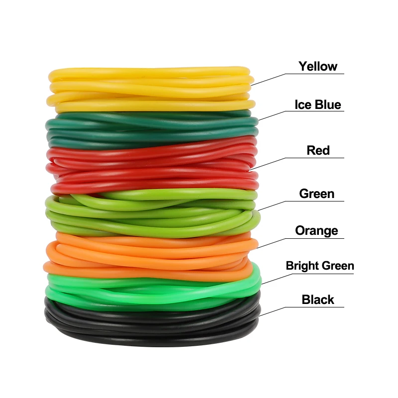 1/5M Nature Latex Rubber Hoses ID 1.6/1.7/1.8/2/3/4/5/6mm High Elasticity Band Slingshot Catapult Tube Rubber Tube Tension Belt