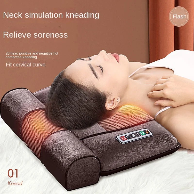 Heating Infrared Massager Cushion For Neck Back Foot Full Body Pain Stress Relief Body Relax Electric Massage Mattress Vibrating