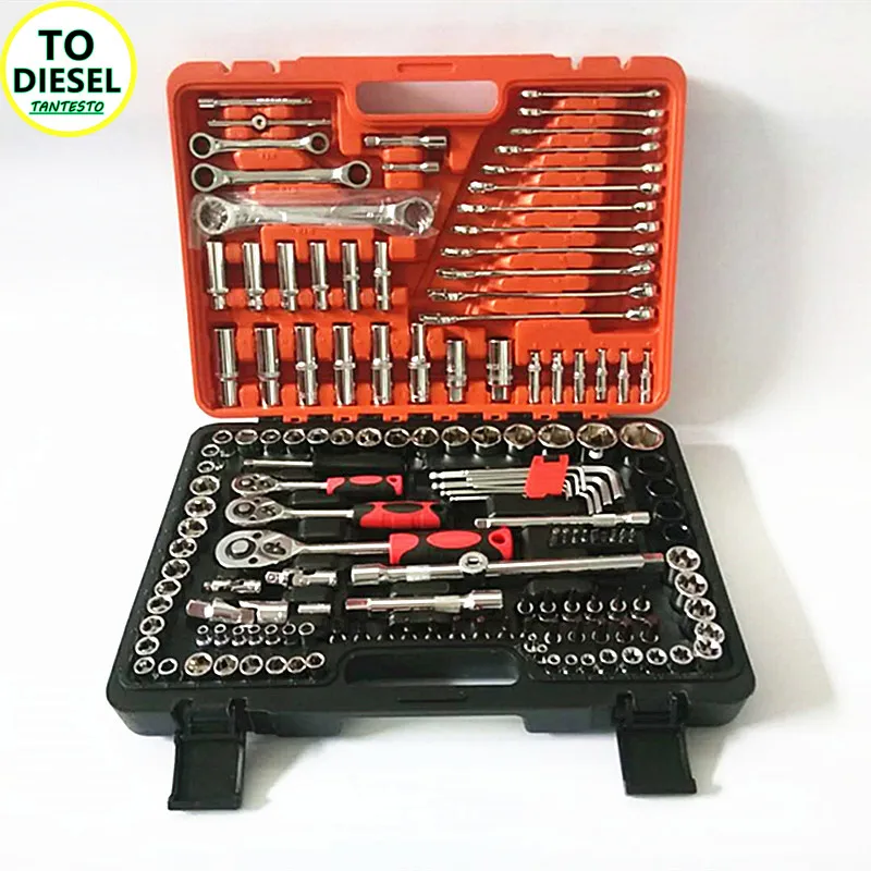 150PCS Quick Sleeve Combination Wrench Tool Sets CRIN Injector Repair Tool Box