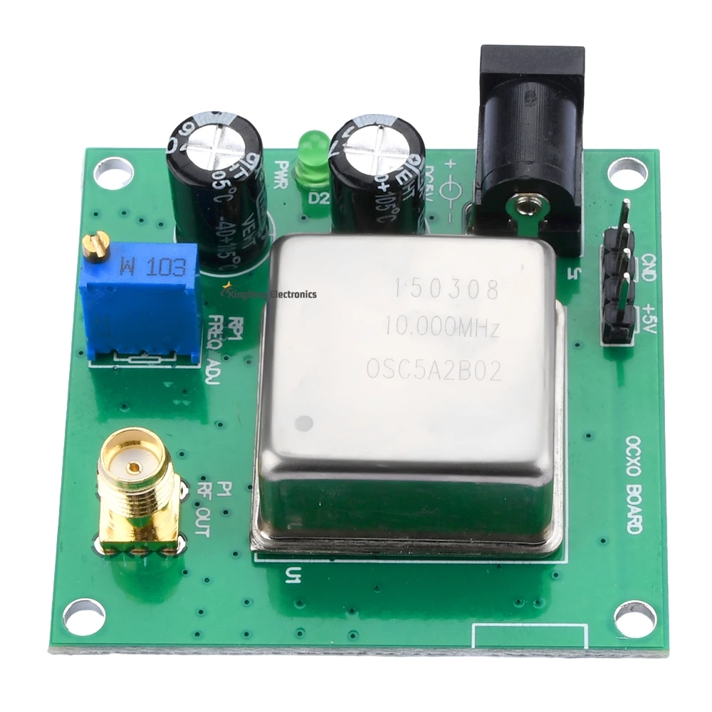 OCXO-10M-2525-N 10MHz OCXO Board Constant Temperature Crystal Oscillator Sine Wave Output SMA 10M OCXO Module 10MHz/13DBM