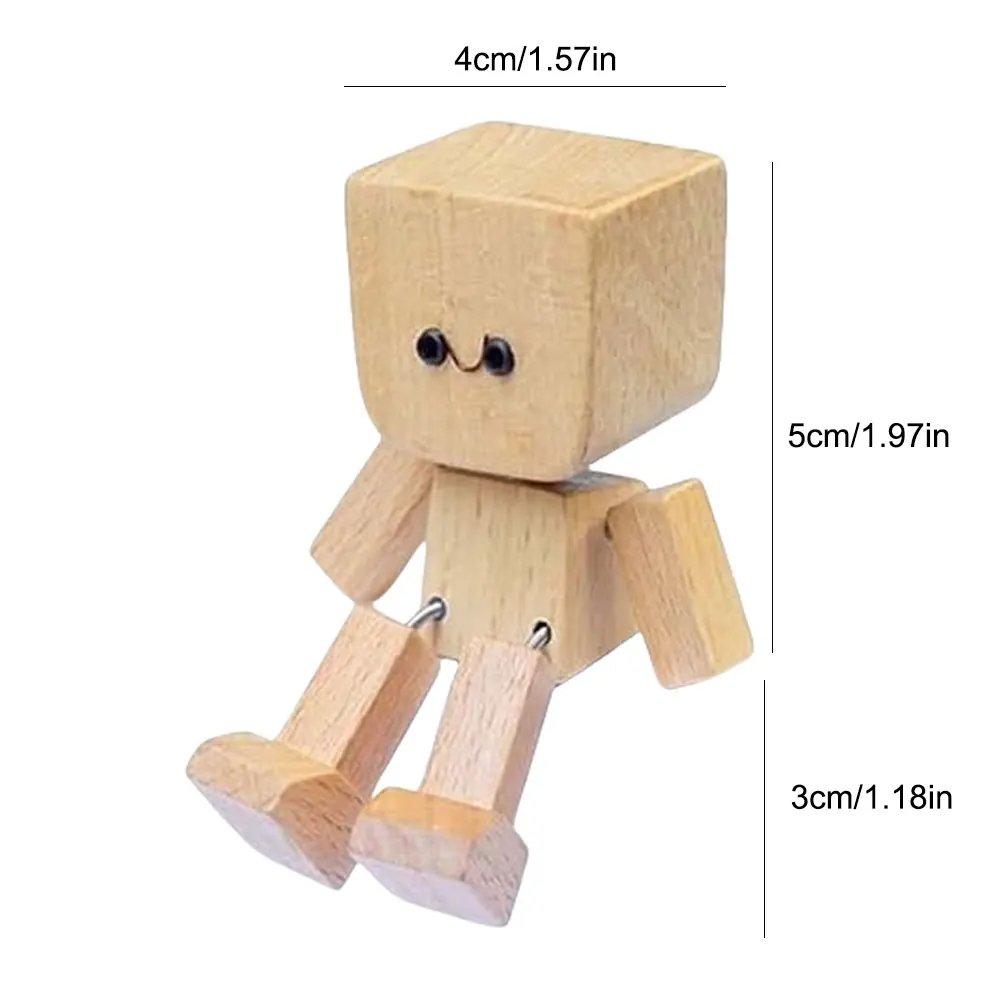 Petite figurine en bois oscillante, résistante à l'usure, ornement de tableau de bord de voiture, sortie d'air polyvalente, ornements de parfum, diffuseur en bois massif