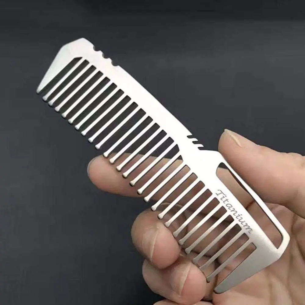 Practice Super Light Outdoor Tools Outdoor Accessories EDC Camping Pocket EDC Gear Combs Hair Combs Titanium Comb Comb