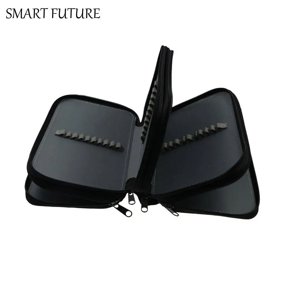 

Multifunction 2/3/4 Layers Colored Pencil Bag 32/52/75 Holes Square Pencils Case Large Capacity Solid Color Pen Pouch Drawing