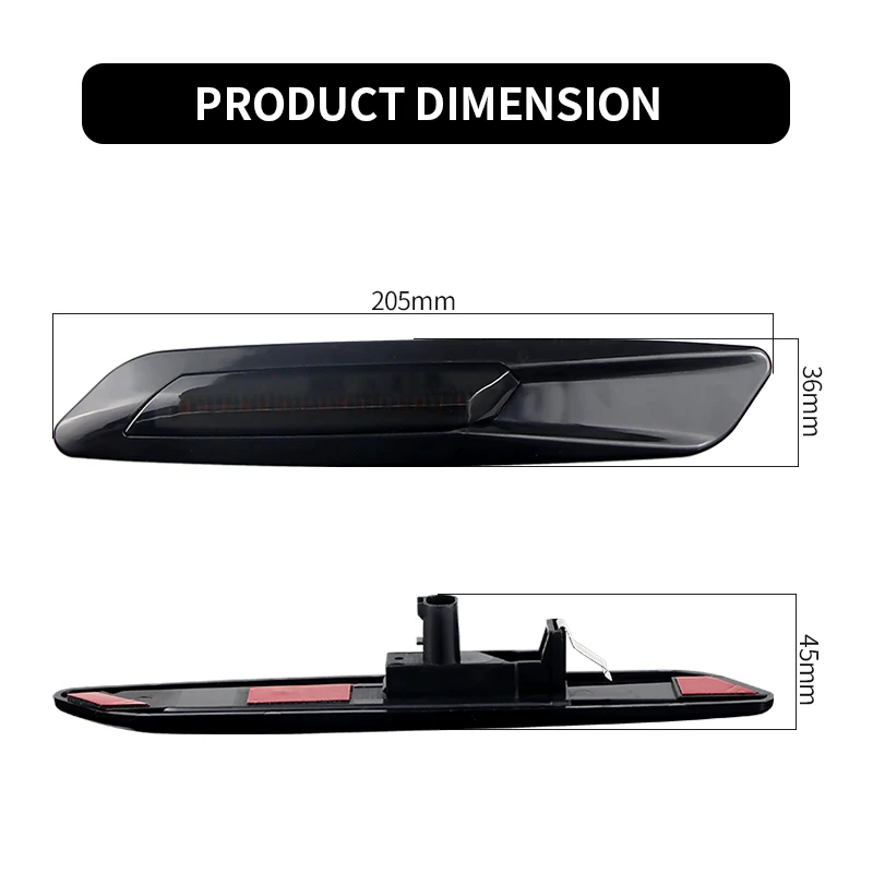 Car Turn Signal Accessories For BMW 5 Series F10 F11 2010-2017 Front Side Marker Light Fender Light Bright Black 63137154168