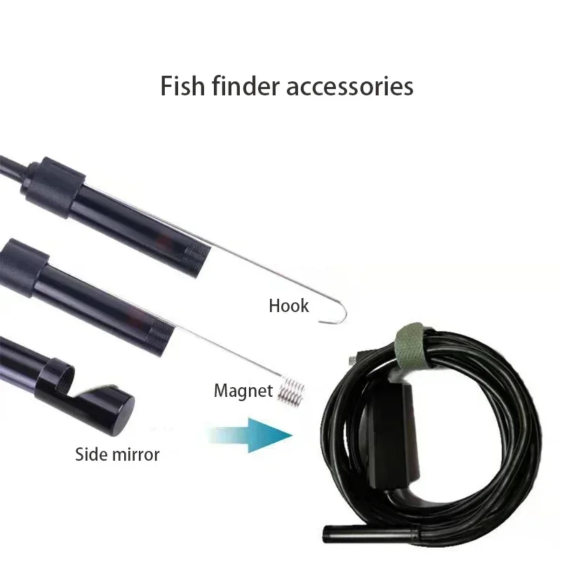 HD underwater camera 3 IN 1 Wire connection waterproof 8mm lens Camera Endoscope Fish finder fishing tool for smart phones image 2