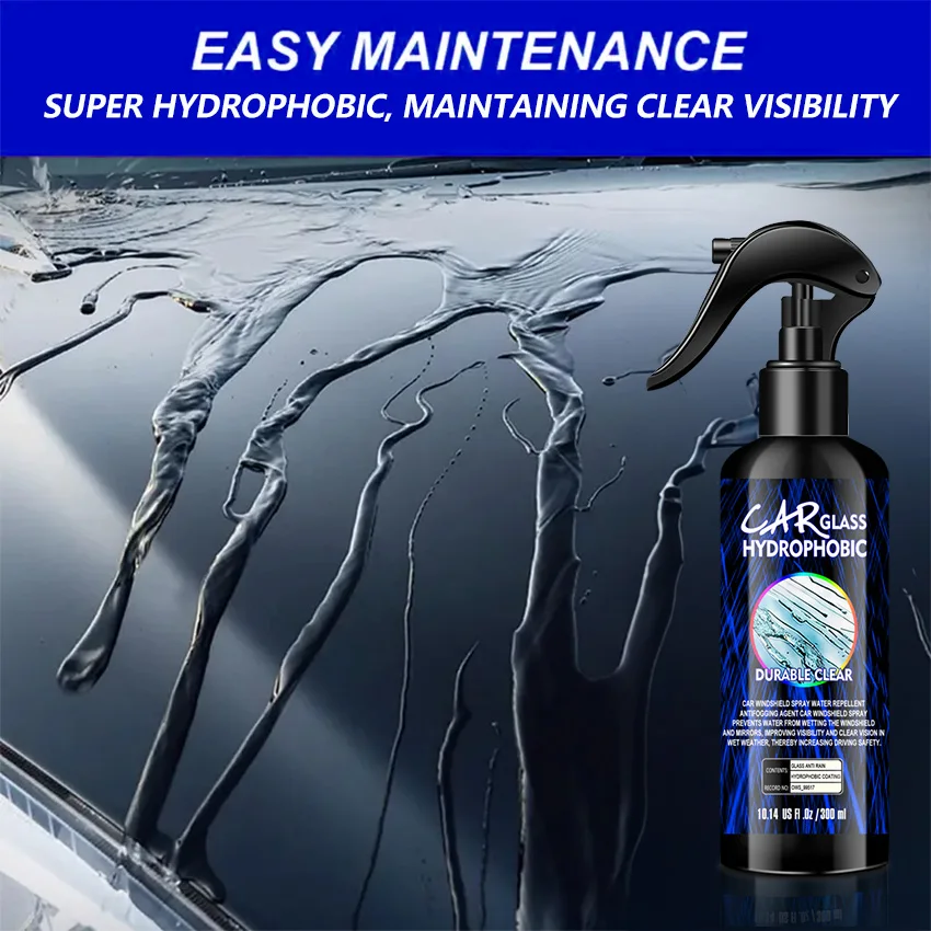Auto-Wasserabweisender Spray, Anti-Regen-Beschichtung für Autos, hydrophobe Anti-Regen-Flüssigkeit für Windschutzscheiben, Spiegelmaske, Auto-Chemikalie – Detail 7