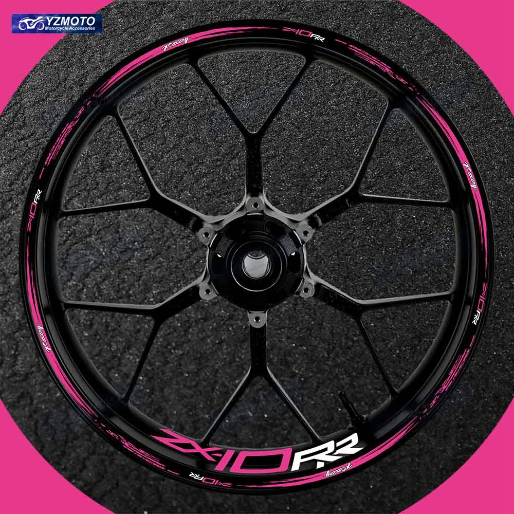 

Для мотоцикла ZX10RR ZX-10RR ZX 10RR 17-дюймовая наклейка на переднее и заднее колесо в полоску, наклейка на колесо, декоративные светоотражающие наклейки на обод