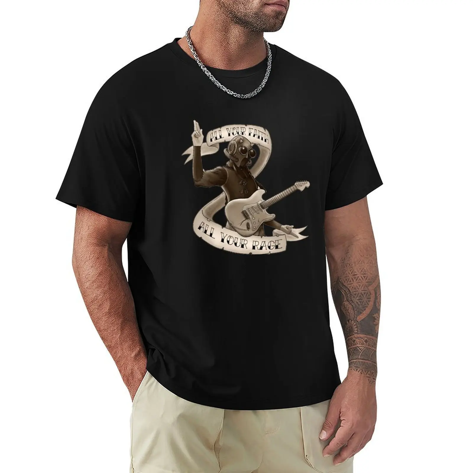 

mask guitarist T-Shirt Aesthetic clothing man clothes street wear Anime t-shirt Men's t-shirt