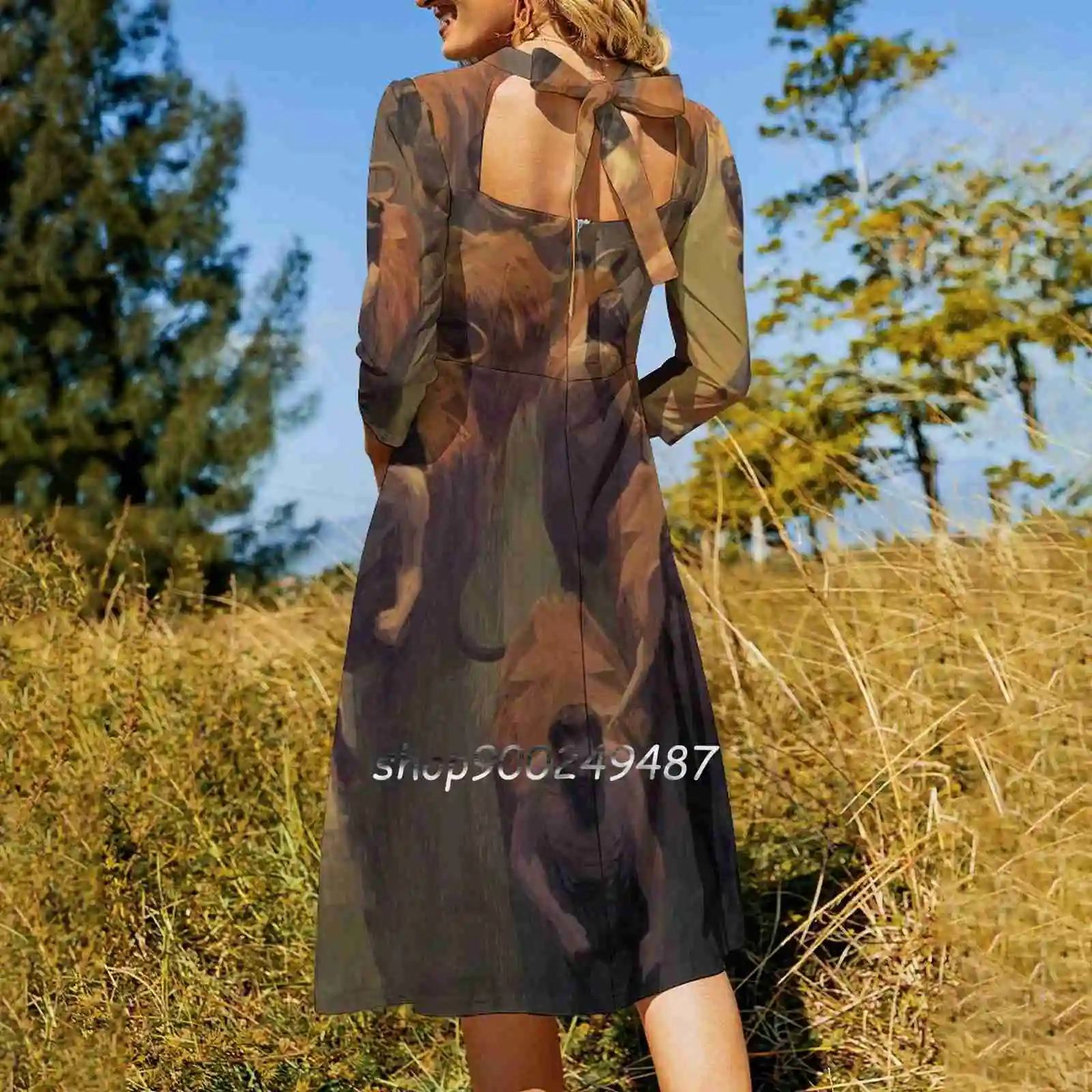 Age Of Centaurs 2 Sweetheart Knot Flared Dress Fashion Design Large Size Loose Dress Centaurs Herd Mythology Creatures Fantasy