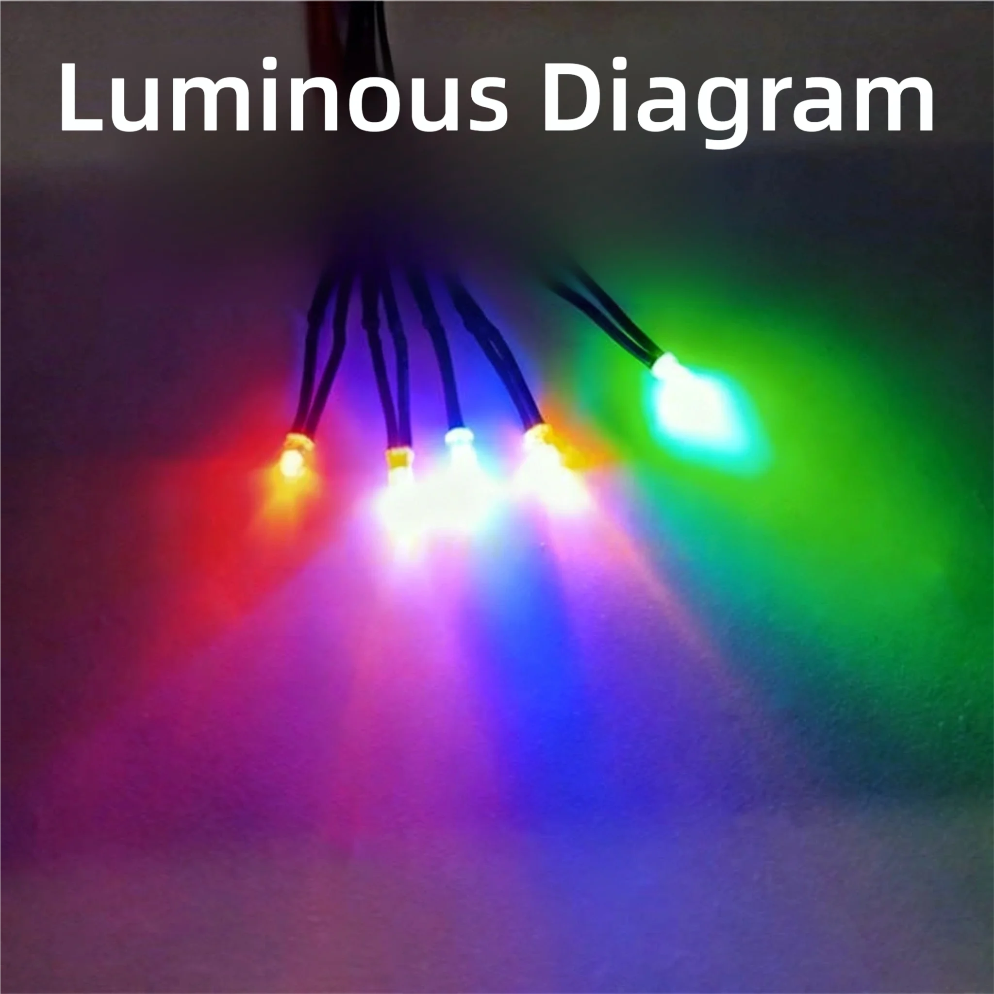 F5MM Wired LED Light Beads, Light-Emitting Diodes, Toy Car Signal Indicator Lights, Decorative Lights, 3V, 6V, 91224220V