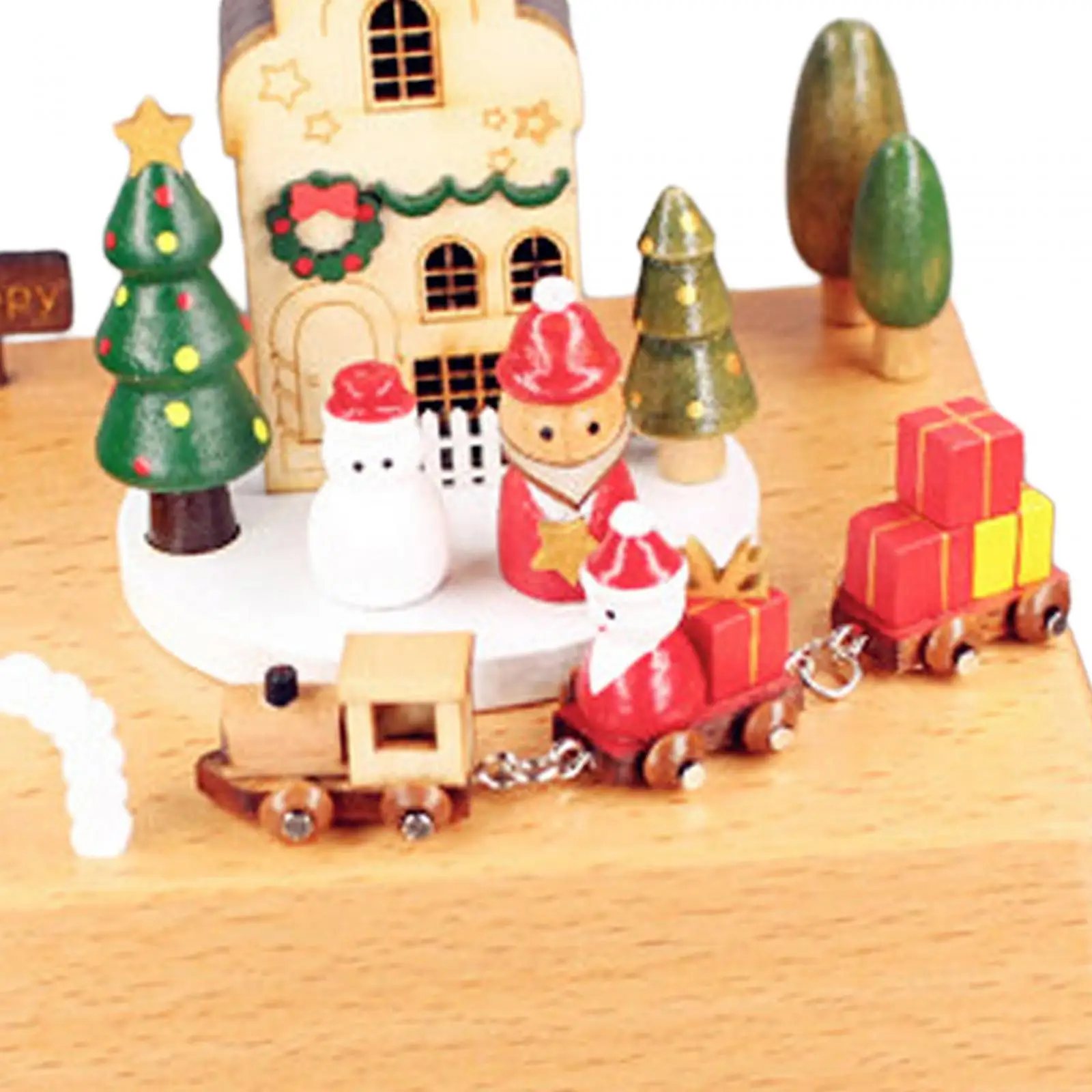 صندوق الموسيقى الميكانيكي لعيد الميلاد تحت عنوان زخرفة إبداعية دوارة يختتم الموسيقية