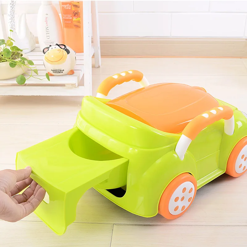 2017 Brand Candy Color Car Style Trainer Plastic Kids Toilet Travel Potty Chair 0-5 Years old Boy&Girl Potties