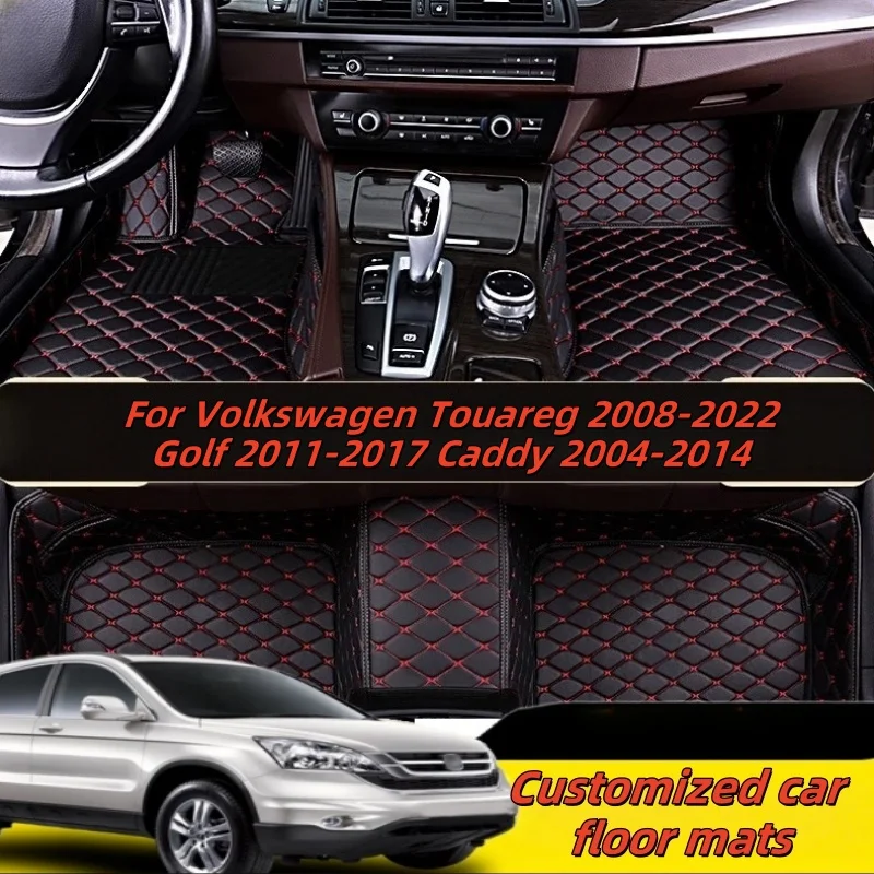

Car Floor Mats Custom Leather For Volkswagen Touareg 2008-2022 Golf 2011-2017 Caddy 2004-2014 Car Interior Accessories