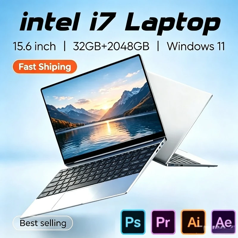 Portátil Ultra Delgado LENO 2026 de 14.1 Pulgadas, 32GB, 2TB, Windows 11, Intel Core i7 8650U, Computadora para Juegos, PC Gamer, Notebook de Oficina, 1920*1080 HD