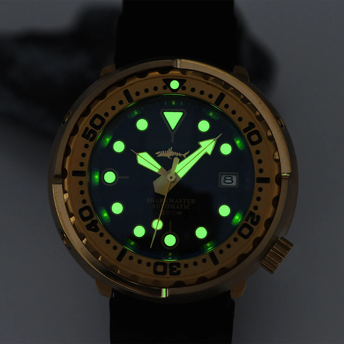 Heimdallr Men Diver Watch 47mm Aluminium Bronze Tuna Case Automatic Mechanical Wristwatch 30ATM Waterproof C3 Luminous NH35