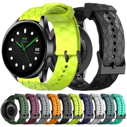 20 22mm Silicone Strap for Xiaomi Watch S3 S1 2 Pro 46mm 42mm Active/Color for Huami Amazfit GTR 4 3 Football Pattern Sport Band