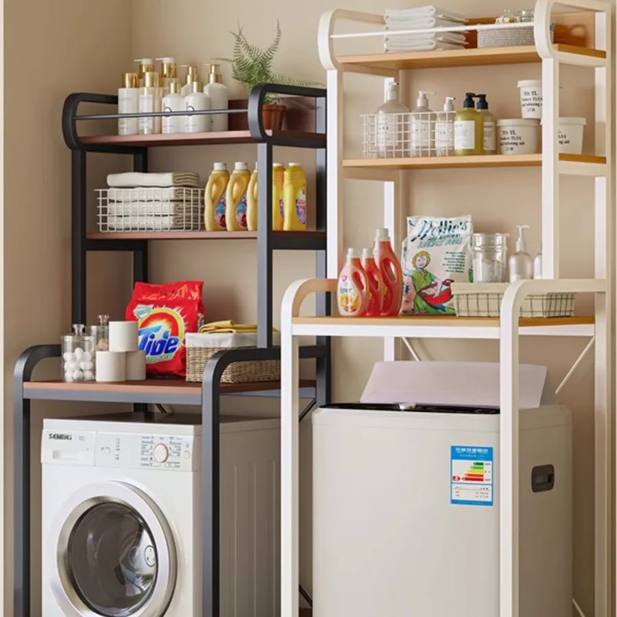 Shelf above washing machine Shelf above pulsator drum flap Storage