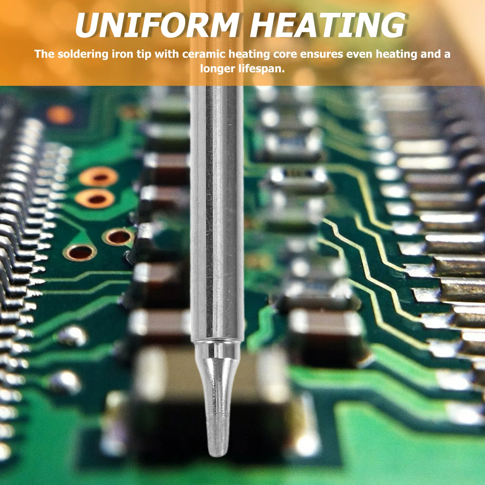 طرف لحام حديد بديل LCD سيراميك تسخين أساسي متين من الفولاذ المقاوم للصدأ لمجموعة محطة لحام