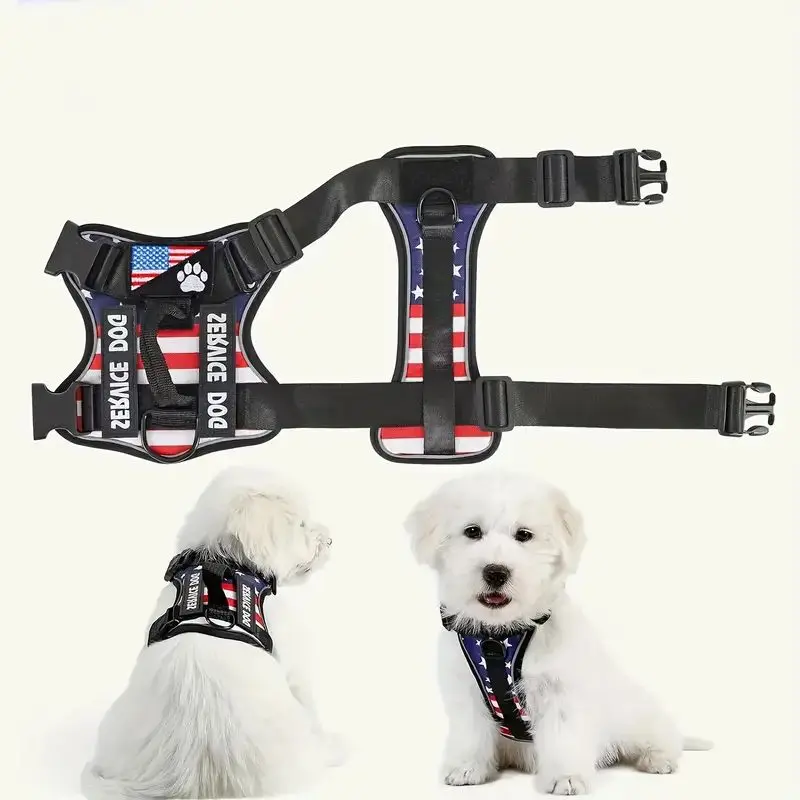 Dog Harness And Leash Set, Escape Proof No Pull Dog Vest Harness With Reflective Dog Walking Traction Rope